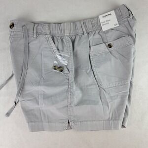 Sonoma Goods For Life Women's Mid Rise Gray Shorts Plus Size 0X Drawstring